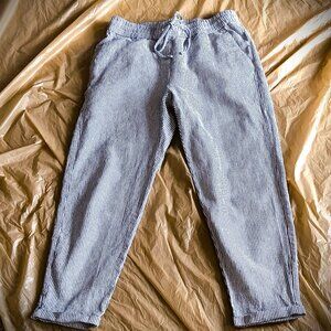 WOMEN'S J.CREW COTTON STRIPPED CROPPED CUFFED PANTS, SZ 4